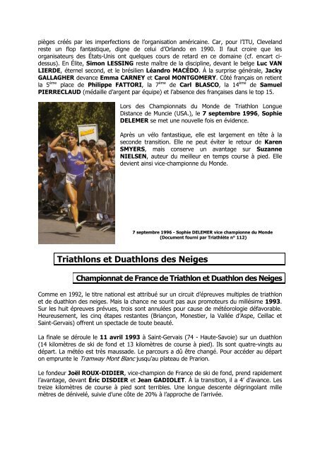 TÃ©lÃ©charger - FÃ©dÃ©ration FranÃ§aise de Triathlon