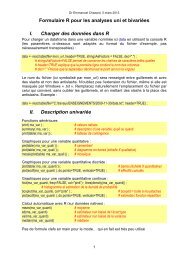 Formulaire R pour les analyses uni et bivariées I ... - Chazard.org