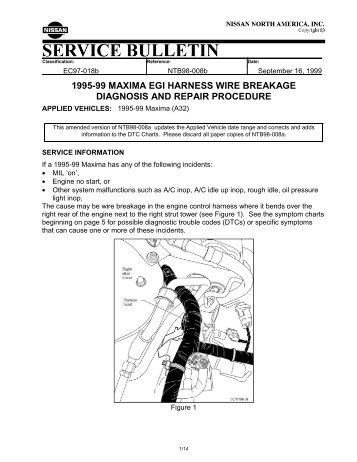 1995-99 maxima egi harness wire breakage diagnosis and ... - Lyberty