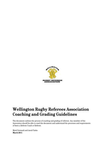 Coaching and Grading Guidelines - Wellington Rugby Referees ...