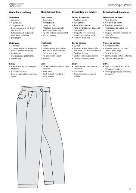 Technologie+Praxis Segment Mens' Trousers