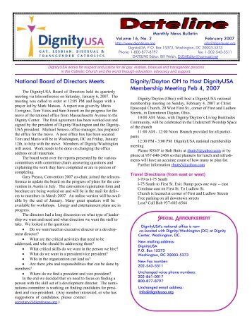 DUSA Dateline Feb07 - Dignity/USA