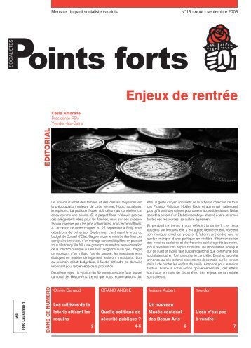 Points Forts socialistes nÂ°18 (PDF) - Parti socialiste vaudois