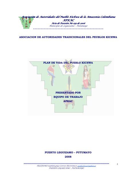 Kichwa - PLAN DE VIDA - Observatorio Étnico Cecoin