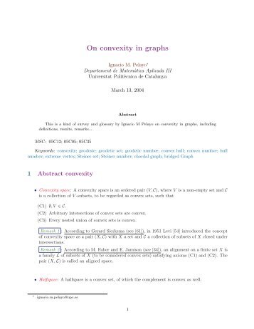 On convexity in graphs - ResearchGate