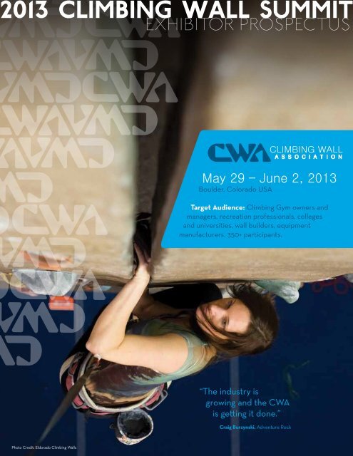 Exhibitor Prospectus - Climbing Wall Association