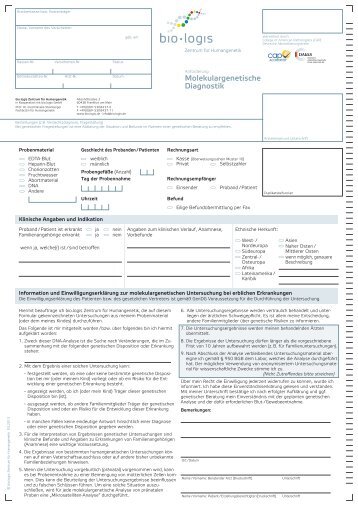 Molekulargenetische Diagnostik - bio.logis