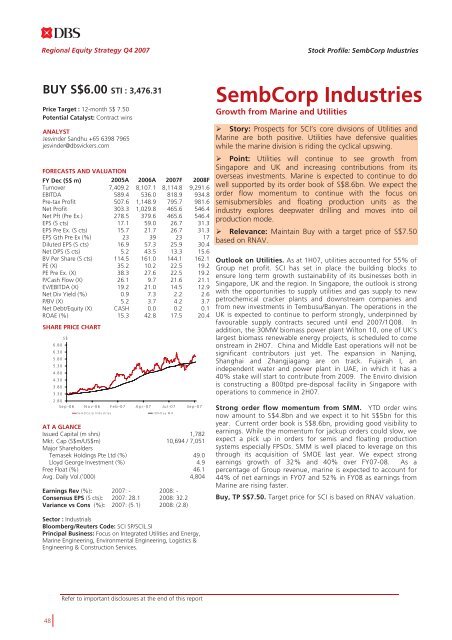 Top Down Strategy and Large Cap Stock Picks - the DBS Vickers ...