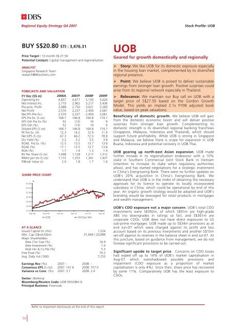 Top Down Strategy and Large Cap Stock Picks - the DBS Vickers ...