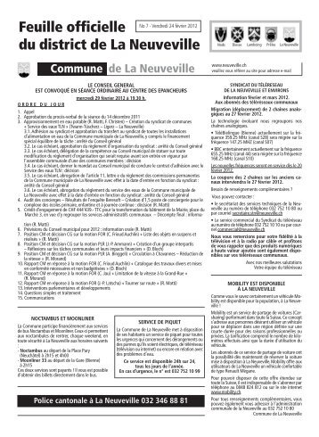 No 7 -24 fÃ©vrier - Imprimerie du Courrier, La Neuveville