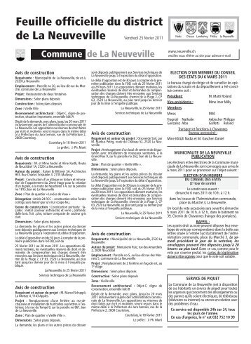 Vendredi 25.02.2011 - Imprimerie du Courrier, La Neuveville