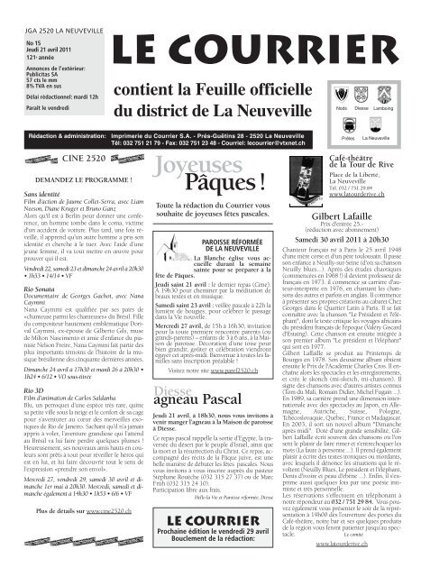 Vendredi 21.04.2011 - Imprimerie du Courrier, La Neuveville