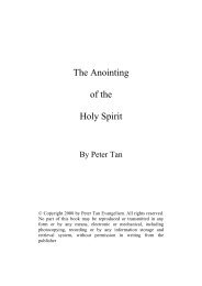 The Anointing of the Holy Spirit - petertan.net