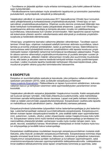 Vaajakosken pÃ¤ivÃ¤kodin varhaiskasvatussuunnitelma VASU (pdf)