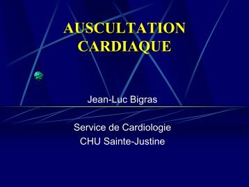 EXAMEN CARDIAQUE - CHU Sainte-Justine - SAAC