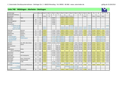 SÃ¼dries Linie 740: SÃ¼dries - Wemding - Oettingen - - VDR