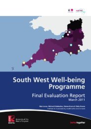 2. The South West Well-being Programme - Health Promotion ...