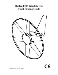 Rutland 503 Windcharger Fault Finding Guide - Marlec Engineering ...