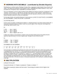 Use of Decimals for Multiplication and Division