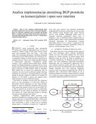 Analiza implementacije atomičnog BGP protokola na ... - Telfor 2009