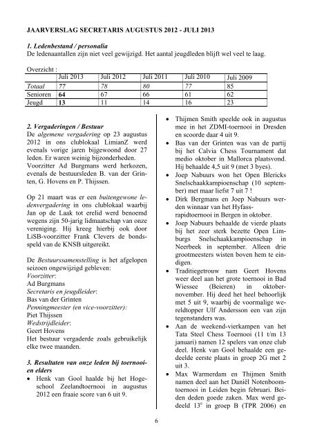 Clubblad 6-2013 - Koninklijk Erkende Venlose Schaakvereniging