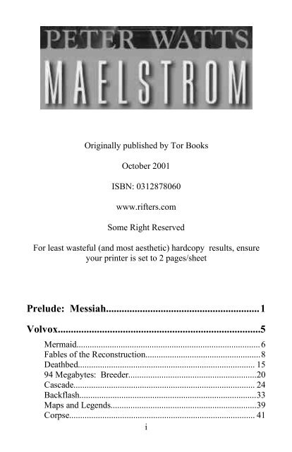 Maelstrom - Peter Watts