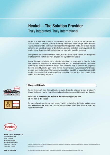 Structural Bonding Solutions - Henkel