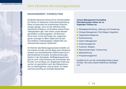 MANAGEMENT CONSULTING - Boston Business School