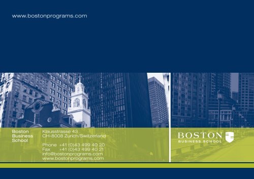 MANAGEMENT CONSULTING - Boston Business School