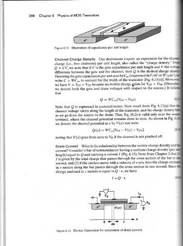 298 Chapter 6 Physics of MOS Transistors Channel Charge Density ...