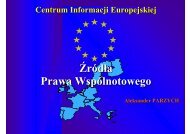 zrodla prawa UE - Centrum Informacji Europejskiej