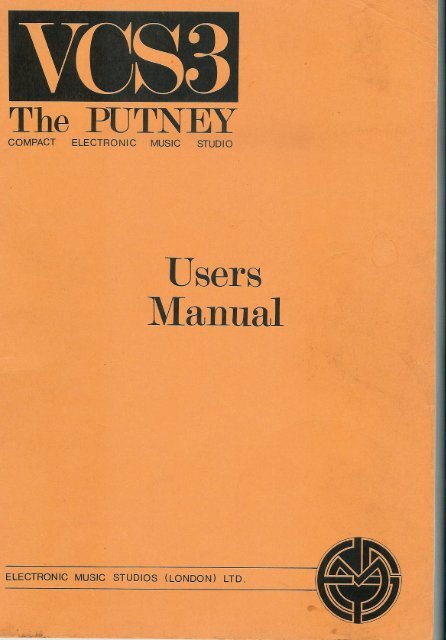 EMS VCS3 User Manual - Lojinx