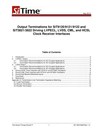 Output Terminations for SiT9120/9121/9122 and SiT3821 ... - SiTime