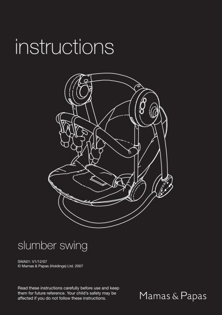 Mamas and papas store swing chair instructions