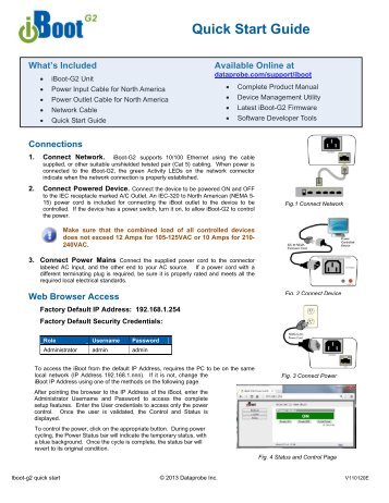 Quick Start Guide - Dataprobe Inc.