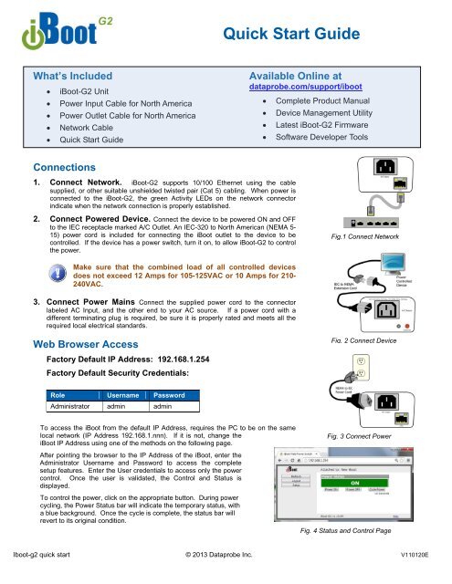 Quick Start Guide - Dataprobe Inc.