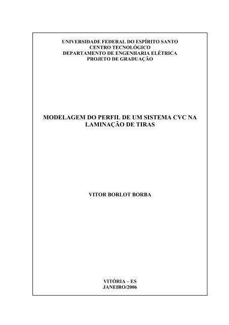 modelagem do perfil de um sistema cvc na laminaÃƒÂ§ÃƒÂ£o de tiras