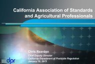 California Association of Standards and Agricultural ... - CASAP