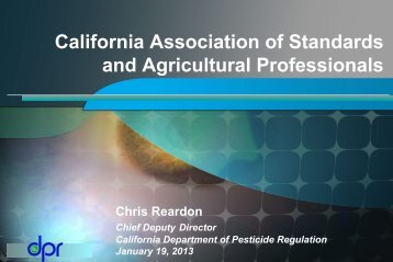 California Association of Standards and Agricultural ... - CASAP