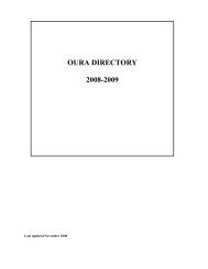 oura directory 2008-2009 - Ontario University Registrars' Association