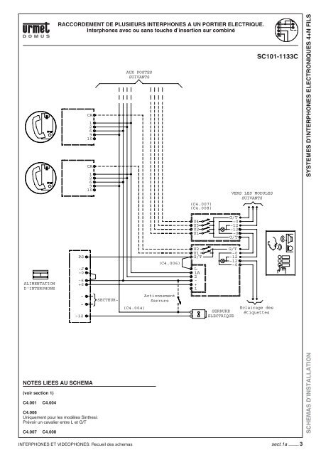 Schema Interphone Urmet 2 Fils