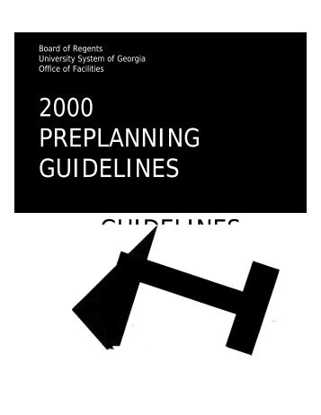 Preplanning Guidelines - University System of Georgia