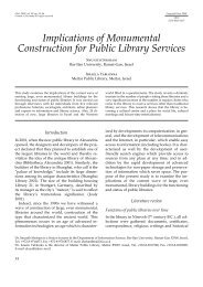 Implications of Monumental Construction for Public Library ... - Libri