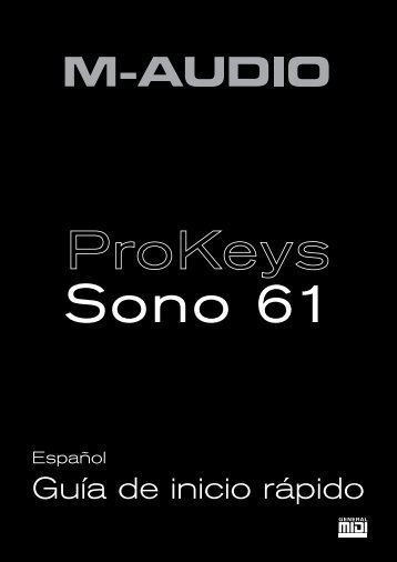 ProKeys Sono 61 | GuÃ­a de inicio rÃ¡pido - M-Audio