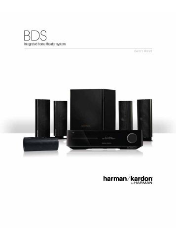 Integrated Home Theater System BDS Owner's ... - Harman Kardon