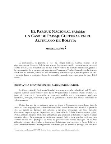 el parque nacional sajama: un caso de paisaje cultural ... - Condesan