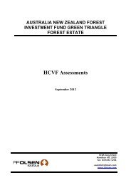 HCVF Assessments - PF Olsen Limited