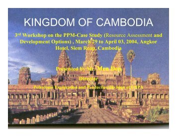 KINGDOM OF CAMBODIA - CCOP