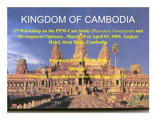 KINGDOM OF CAMBODIA - CCOP