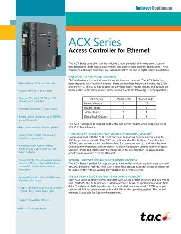 ACX Series - Core Controls